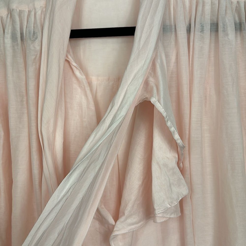 The Tailor & His Lover Bow Bow Shirt Oversized Fit In Pale Pink Size S - Picture 6 of 11